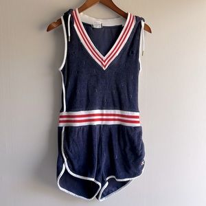Champion retro style terrycloth romper